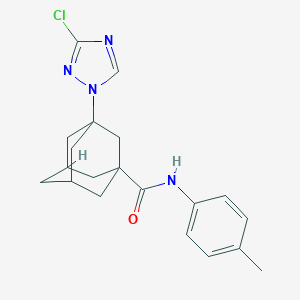 molecular formula C20H23ClN4O B337483 3-(3-chloro-1H-1,2,4-triazol-1-yl)-N-(4-methylphenyl)-1-adamantanecarboxamide 