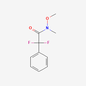 molecular formula C10H11F2NO2 B3374833 2,2-difluoro-N-methoxy-N-methyl-2-phenylacetamide CAS No. 1041934-93-3