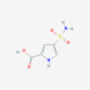 molecular formula C5H6N2O4S B3374836 4-sulfamoyl-1H-pyrrole-2-carboxylic acid CAS No. 1042556-50-2