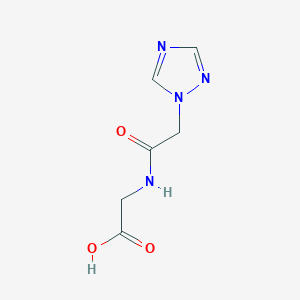 molecular formula C6H8N4O3 B3374841 2-[2-(1H-1,2,4-triazol-1-yl)acetamido]acetic acid CAS No. 1042636-62-3