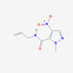 molecular formula C8H10N4O3 B337486 N-allyl-4-nitro-1-methyl-1H-pyrazole-5-carboxamide 