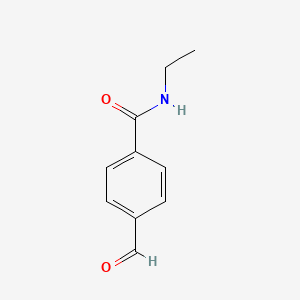 molecular formula C10H11NO2 B3374874 N-ethyl-4-formyl-benzamide CAS No. 104478-16-2