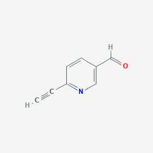 molecular formula C8H5NO B3374886 6-乙炔基吡啶-3-甲醛 CAS No. 1047627-04-2