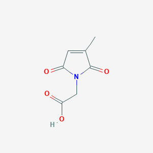 molecular formula C7H7NO4 B3374903 2-(3-methyl-2,5-dioxo-2,5-dihydro-1H-pyrrol-1-yl)acetic acid CAS No. 10490-20-7