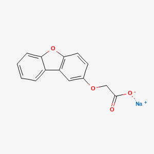 molecular formula C14H9NaO4 B3374943 2-(二苯并[b,d]呋喃-2-yloxy)乙酸钠 CAS No. 1049761-58-1