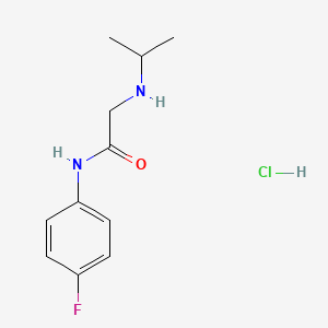 molecular formula C11H16ClFN2O B3374956 N-(4-fluorophenyl)-2-[(propan-2-yl)amino]acetamide hydrochloride CAS No. 1049768-69-5