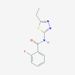 molecular formula C11H10FN3OS B337496 N-(5-ethyl-1,3,4-thiadiazol-2-yl)-2-fluorobenzamide 