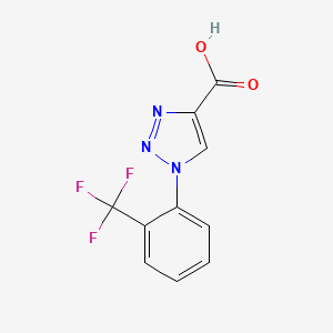 molecular formula C10H6F3N3O2 B3374972 1-[2-(trifluoromethyl)phenyl]-1H-1,2,3-triazole-4-carboxylic acid CAS No. 1049872-71-0