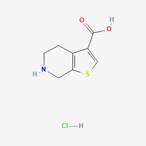 molecular formula C8H10ClNO2S B3375007 4,5,6,7-四氢噻吩并[2,3-c]吡啶-3-羧酸盐酸盐 CAS No. 1052520-71-4