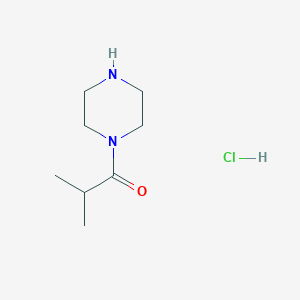 molecular formula C8H17ClN2O B3375032 2-Methyl-1-(piperazin-1-yl)propan-1-one hydrochloride CAS No. 1052542-35-4