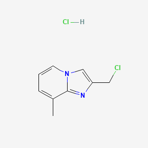 molecular formula C9H10Cl2N2 B3375046 2-(Chloromethyl)-8-methylimidazo[1,2-a]pyridine hydrochloride CAS No. 1052548-78-3