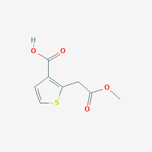molecular formula C8H8O4S B3375061 2-(2-Methoxy-2-oxoethyl)thiophene-3-carboxylic acid CAS No. 105508-53-0