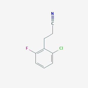 molecular formula C9H7ClFN B3375073 3-(2-Chloro-6-fluorophenyl)propanenitrile CAS No. 1057676-61-5