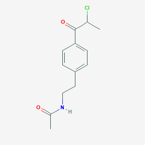 molecular formula C13H16ClNO2 B3375077 N-{2-[4-(2-chloropropanoyl)phenyl]ethyl}acetamide CAS No. 105842-89-5