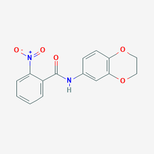 molecular formula C15H12N2O5 B337510 N-(2,3-dihydro-1,4-benzodioxin-6-yl)-2-nitrobenzamide 