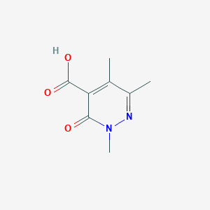 molecular formula C8H10N2O3 B3375125 2,5,6-Trimethyl-3-oxo-2,3-dihydropyridazine-4-carboxylic acid CAS No. 106838-00-0