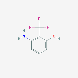 molecular formula C7H6F3NO B3375129 3-Amino-2-(trifluoromethyl)phenol CAS No. 106877-45-6