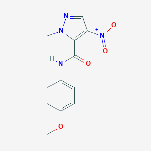 molecular formula C12H12N4O4 B337515 4-nitro-N-(4-methoxyphenyl)-1-methyl-1H-pyrazole-5-carboxamide 