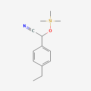 molecular formula C13H19NOSi B3375167 2-(4-Ethylphenyl)-2-[(trimethylsilyl)oxy]acetonitrile CAS No. 1073135-75-7