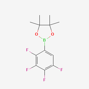 molecular formula C12H13BF4O2 B3375174 4,4,5,5-Tetramethyl-2-(2,3,4,5-tetrafluorophenyl)-1,3,2-dioxaborolane CAS No. 1073339-20-4