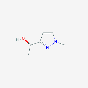molecular formula C6H10N2O B3375181 (1R)-1-(1-methyl-1H-pyrazol-3-yl)ethan-1-ol CAS No. 1076195-50-0