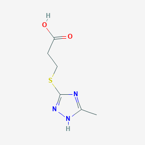 molecular formula C6H9N3O2S B3375198 3-[(5-methyl-4H-1,2,4-triazol-3-yl)sulfanyl]propanoic acid CAS No. 1082259-53-7