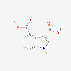 molecular formula C11H9NO4 B033752 1h-吲哚-3,4-二羧酸，4-甲酯 CAS No. 110811-32-0