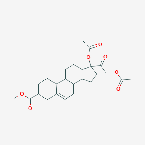molecular formula C25H34O7 B337520 methyl 17-(acetyloxy)-17-[(acetyloxy)acetyl]-2,3,4,7,8,9,10,11,12,13,14,15,16,17-tetradecahydro-1H-cyclopenta[a]phenanthrene-3-carboxylate 