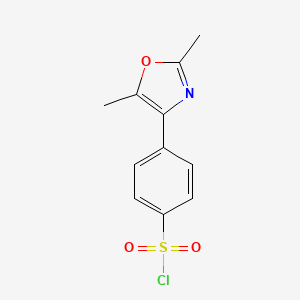 4-(Dimethyl-1,3-oxazol-4-yl)benzene-1-sulfonyl chloride