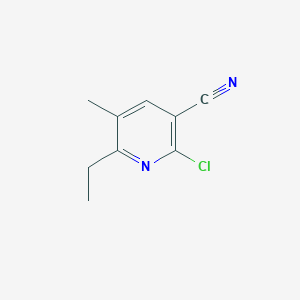 molecular formula C9H9ClN2 B3375212 2-氯-6-乙基-5-甲基吡啶-3-腈 CAS No. 108244-43-5