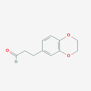 molecular formula C11H12O3 B3375216 3-(2,3-Dihydro-1,4-benzodioxin-6-yl)propanal CAS No. 1082503-42-1