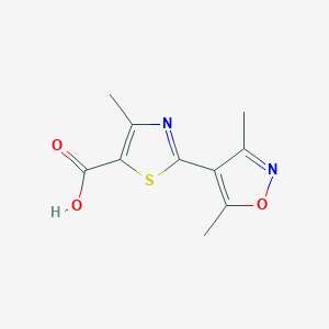molecular formula C10H10N2O3S B3375223 2-(Dimethyl-1,2-oxazol-4-yl)-4-methyl-1,3-thiazole-5-carboxylic acid CAS No. 1082897-80-0