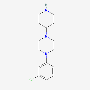 molecular formula C15H22ClN3 B3375227 1-(3-Chlorophenyl)-4-(piperidin-4-yl)piperazine CAS No. 1082942-54-8