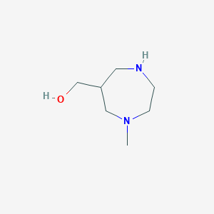 molecular formula C7H16N2O B3375238 (1-Methyl-1,4-diazepan-6-yl)methanol CAS No. 1083317-55-8
