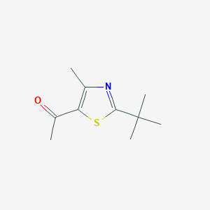 molecular formula C10H15NOS B3375253 1-(2-Tert-butyl-4-methyl-1,3-thiazol-5-yl)ethan-1-one CAS No. 1087792-30-0