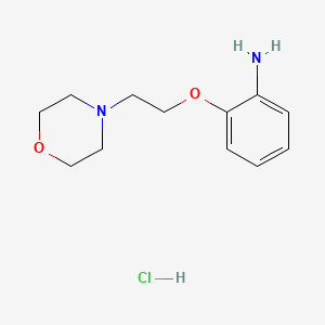 molecular formula C12H19ClN2O2 B3375282 2-(2-Morpholinoethoxy)aniline hydrochloride CAS No. 109125-70-4