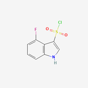 molecular formula C8H5ClFNO2S B3375295 4-fluoro-1H-indole-3-sulfonyl chloride CAS No. 1092351-41-1