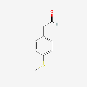 molecular formula C9H10OS B3375319 (4-Methylsulfanylphenyl)acetaldehyde CAS No. 109347-44-6
