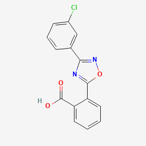 molecular formula C15H9ClN2O3 B3375327 2-[3-(3-Chlorophenyl)-1,2,4-oxadiazol-5-yl]benzoic acid CAS No. 1094255-70-5