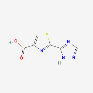molecular formula C6H4N4O2S B3375336 2-(4H-1,2,4-triazol-3-yl)-1,3-thiazole-4-carboxylic acid CAS No. 1094373-88-2