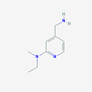 molecular formula C9H15N3 B3375346 4-(aminomethyl)-N-ethyl-N-methylpyridin-2-amine CAS No. 1094800-78-8