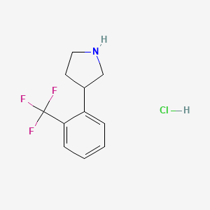 molecular formula C11H13ClF3N B3375360 3-(2-(Trifluoromethyl)Phenyl)Pyrrolidine Hydrochloride CAS No. 1095545-09-7