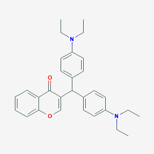 molecular formula C30H34N2O2 B337538 3-[Bis[4-(diethylamino)phenyl]methyl]chromen-4-one CAS No. 40683-06-5