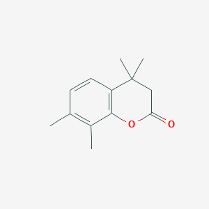 molecular formula C13H16O2 B337539 4,4,7,8-Tetramethyl-2-chromanone 