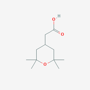 molecular formula C11H20O3 B3375394 2-(2,2,6,6-Tetramethyloxan-4-yl)acetic acid CAS No. 1098432-96-2