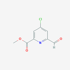 molecular formula C8H6ClNO3 B3375399 Methyl 4-chloro-6-formylpyridine-2-carboxylate CAS No. 109880-44-6