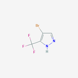 molecular formula C4H2BrF3N2 B033754 4-溴-5-(三氟甲基)-1H-吡唑 CAS No. 19968-17-3