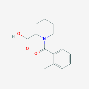 molecular formula C14H17NO3 B3375417 1-(2-Methylbenzoyl)piperidine-2-carboxylic acid CAS No. 1101227-14-8