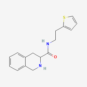 molecular formula C16H18N2OS B3375427 N-[2-(thiophen-2-yl)ethyl]-1,2,3,4-tetrahydroisoquinoline-3-carboxamide CAS No. 1101919-44-1
