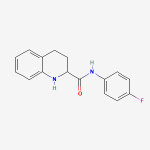 molecular formula C16H15FN2O B3375437 N-(4-fluorophenyl)-1,2,3,4-tetrahydroquinoline-2-carboxamide CAS No. 1103212-50-5